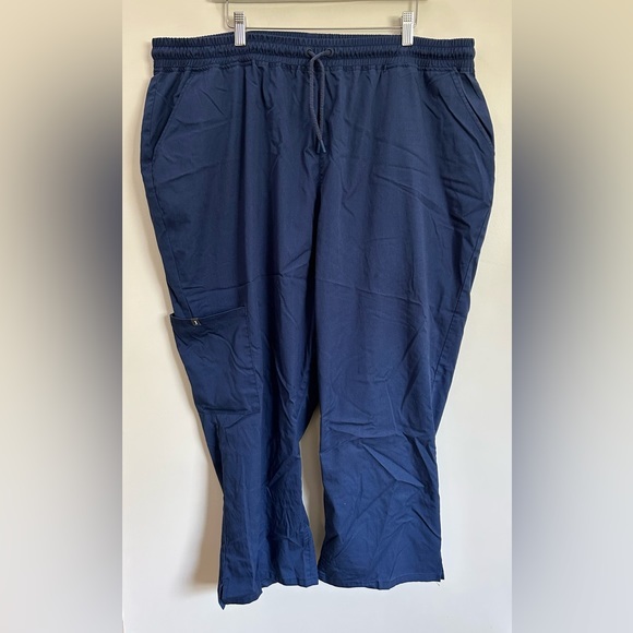 Jaanuu Navy Scrub Pant Drawstring Elastic Waist Size 3XL - Picture 8 of 9